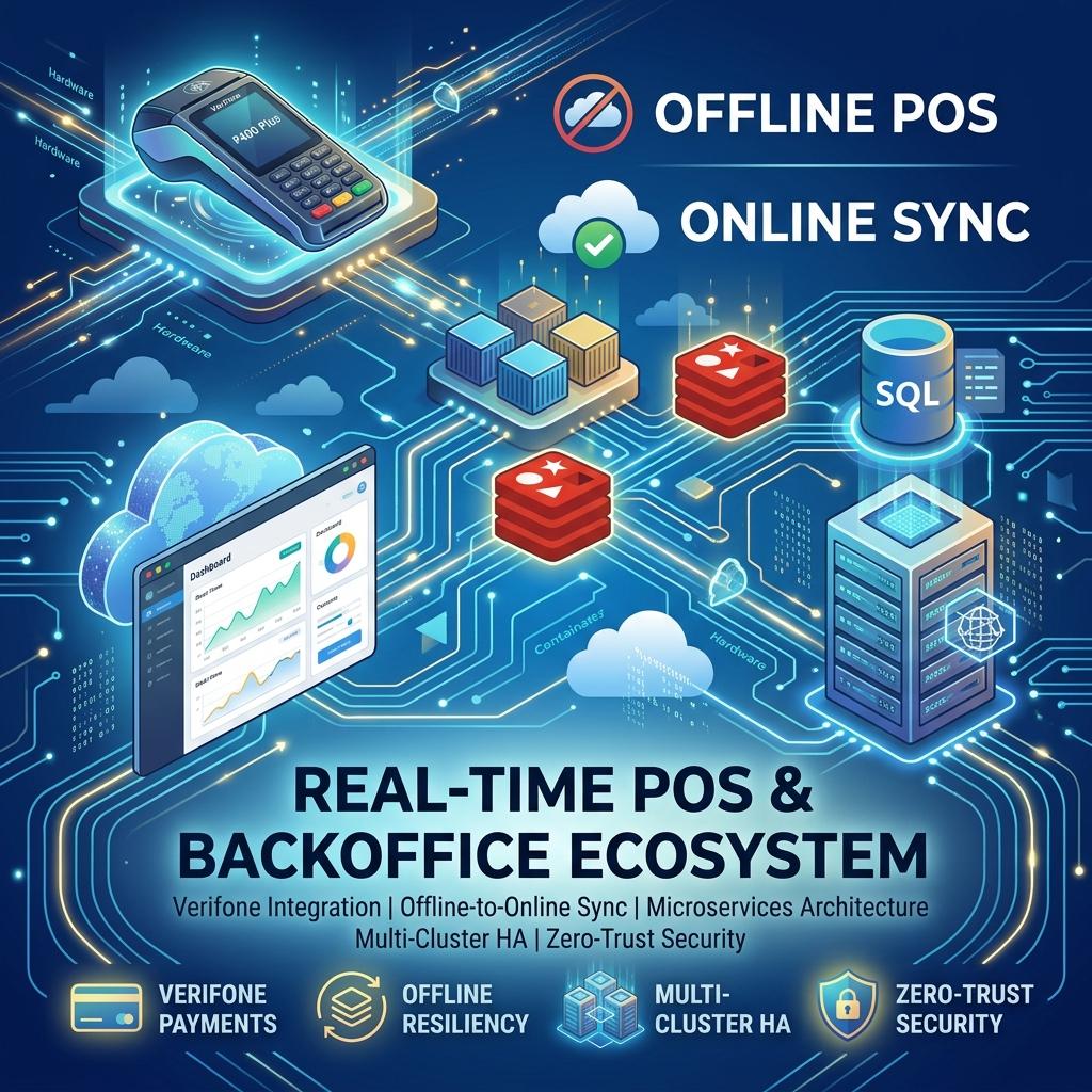 Real-Time POS & Verifone Backoffice Microservices Architecture