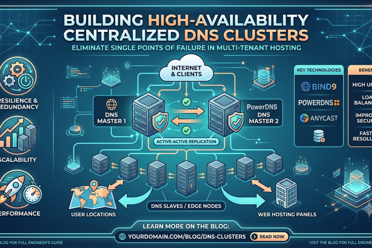 Building High-Availability Centralized DNS Clusters for Web Hosting Panels