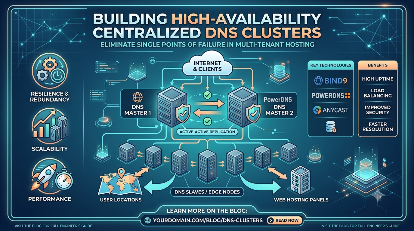 Building High-Availability Centralized DNS Clusters for Web Hosting Panels